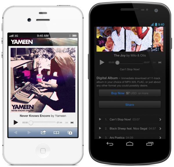 bandcamp mobile