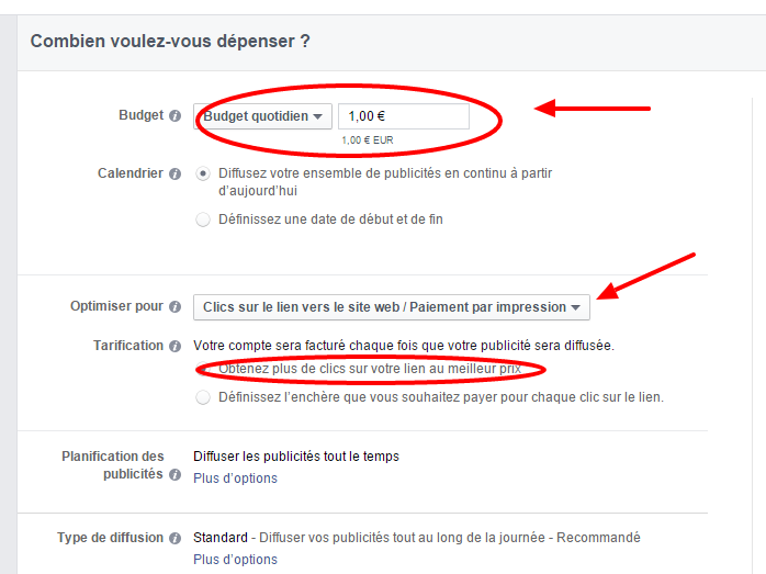 budget facebook